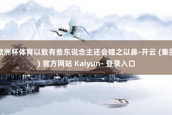 欧洲杯体育以致有些东说念主还会嗤之以鼻-开云 (集团) 官方网站 Kaiyun- 登录入口