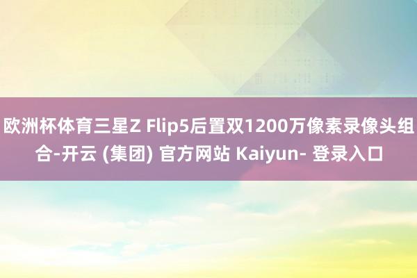 欧洲杯体育三星Z Flip5后置双1200万像素录像头组合-开云 (集团) 官方网站 Kaiyun- 登录入口